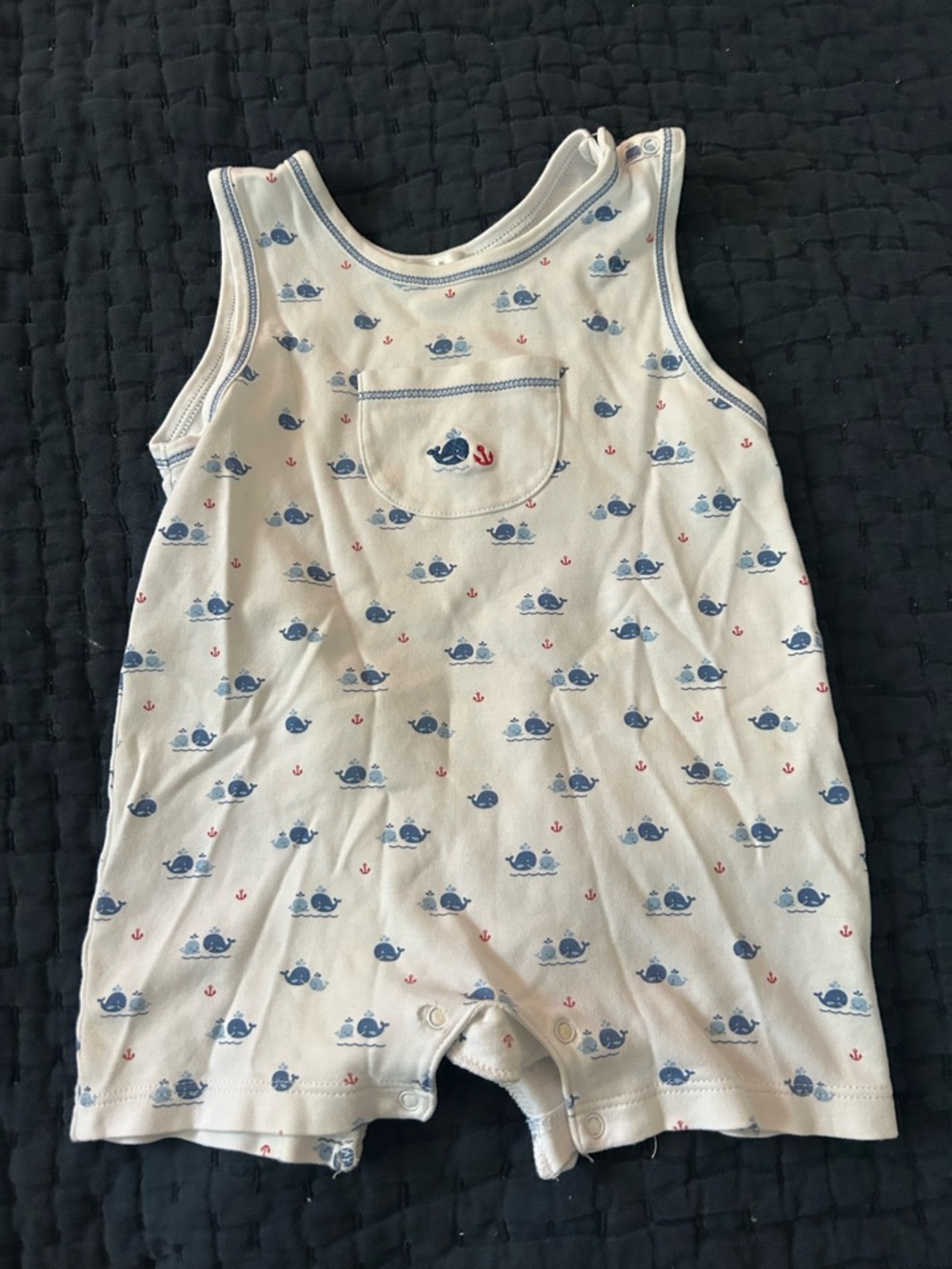 Kissy Kissy whales Jon Jon 12-18 mos